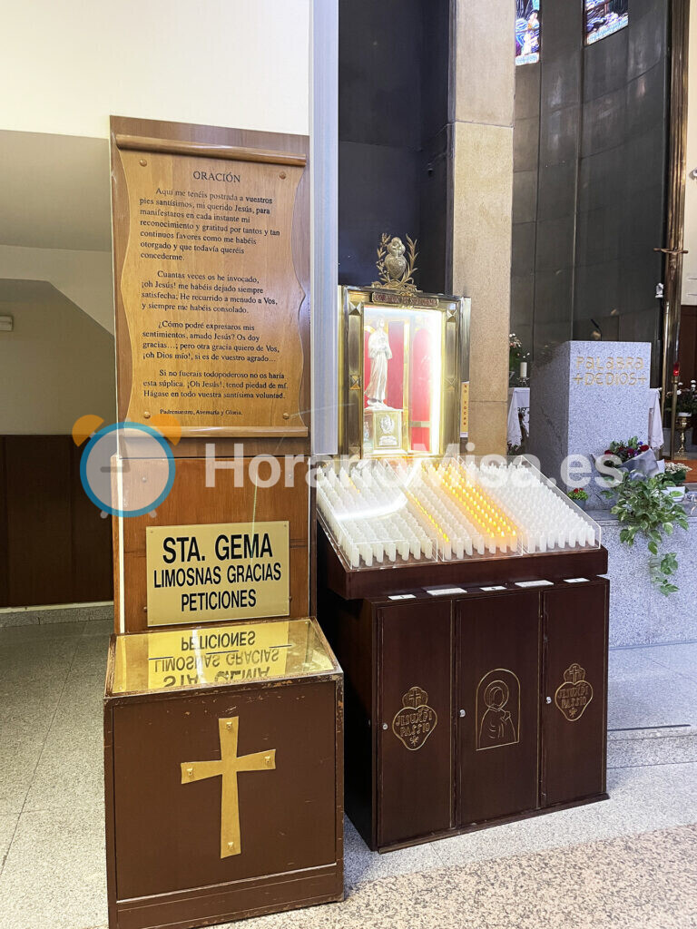 La Oración o Novena de Santa Gema en el Santuario
